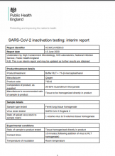 SARS-CoV-2 Inactivation Testing: Interim Report: Buffer RLT + 1% β-mercaptoethanol